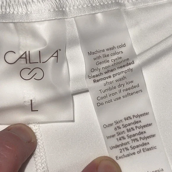 Calia Skort Court Pleated 15" Mesh High Rise Athletic Tennis Active Pickleball L - Picture 3 of 8